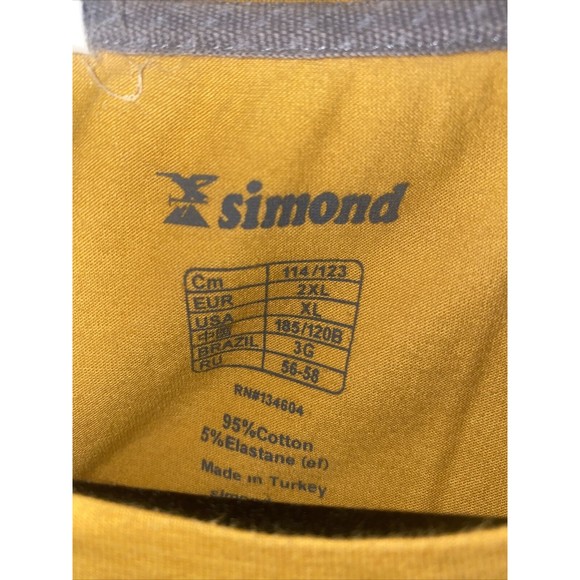 Simond Mens Large Gray Direction Short Sleeve Logo Outdoors Adult 2XL  Shirt - Picture 4 of 7